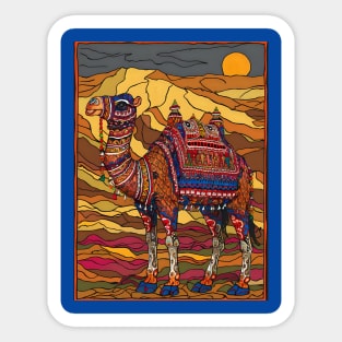 Beautiful decorated rajasthani cultural camel Sticker